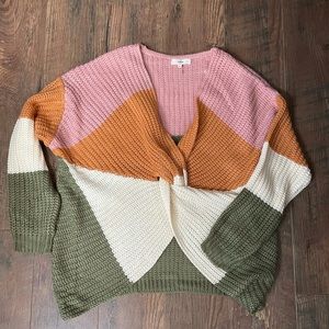 Entro twist front sweater